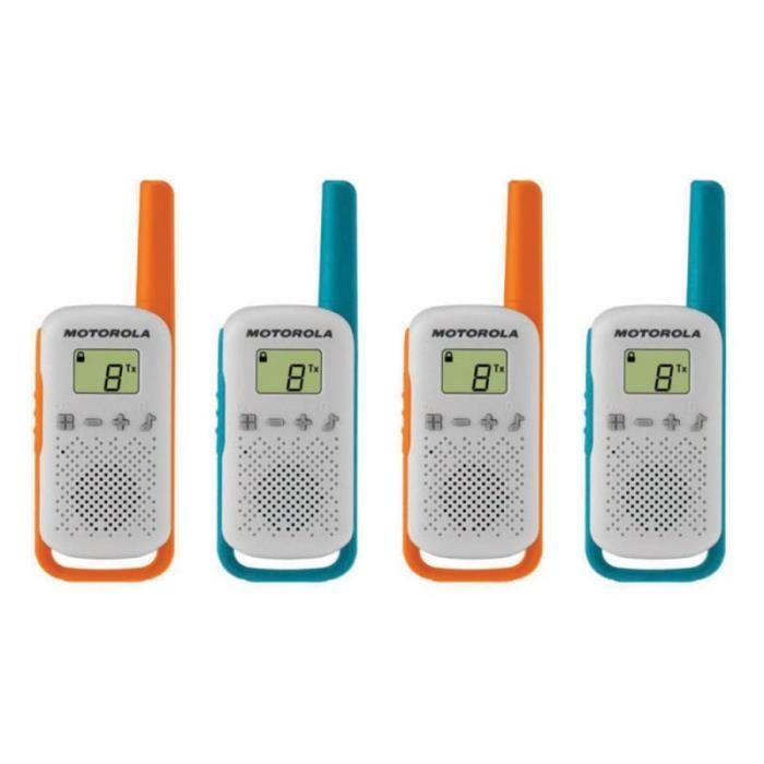 Motorola Radio PMR portable TALKABOUT T42 QUAD PACK ensemble de 4 pièces - B4P00811MDKAQ