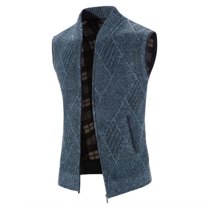 Cardigan Long Homme Cardigan En Tricot Pour Homme PJ PAUL JONES - Col Montant - Motif Torsadé - Automne/Hiver Cardigan Homme