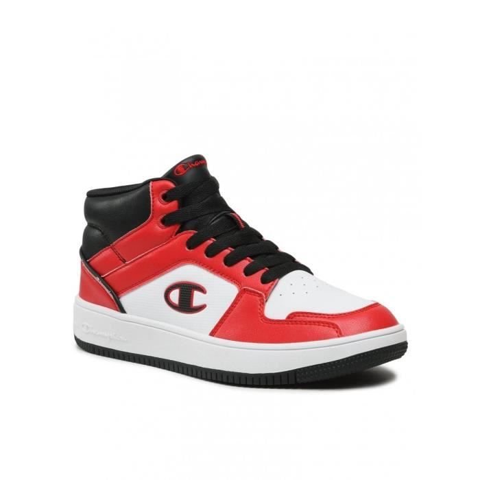 Champion Baskets Homme - CHAMPION - Rebound 2.0 Mid - Blanc Multicolore - Confortable et Sécurisant