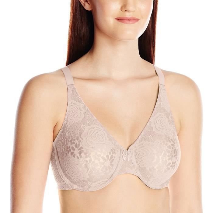 Embrace Lace Naturally Nude / Ivory Soutien-gorge Plunge de Wacoal