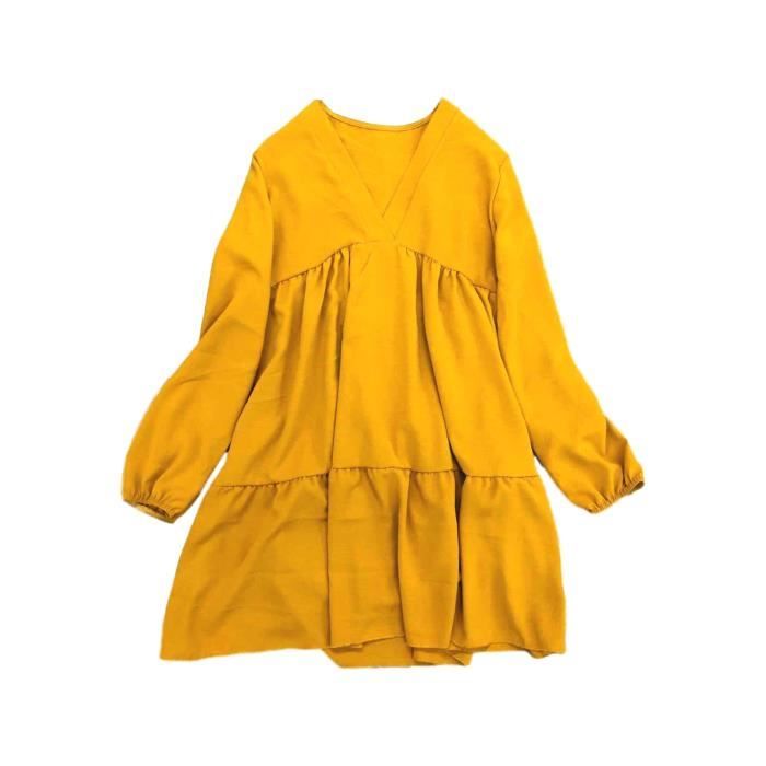 robe moutarde manche longue