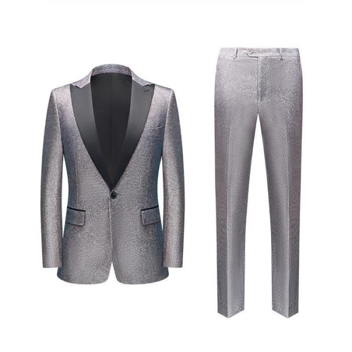 Costume mariage homme hotsell gris argent