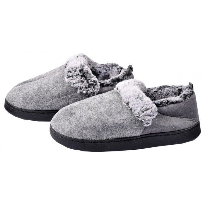 OZABI CHARENTAISE Pantofole Unisex PREMIUM ZH22625 - Fodera In Pile, Suola Rigida, Lavabili, Nero, 39 EU