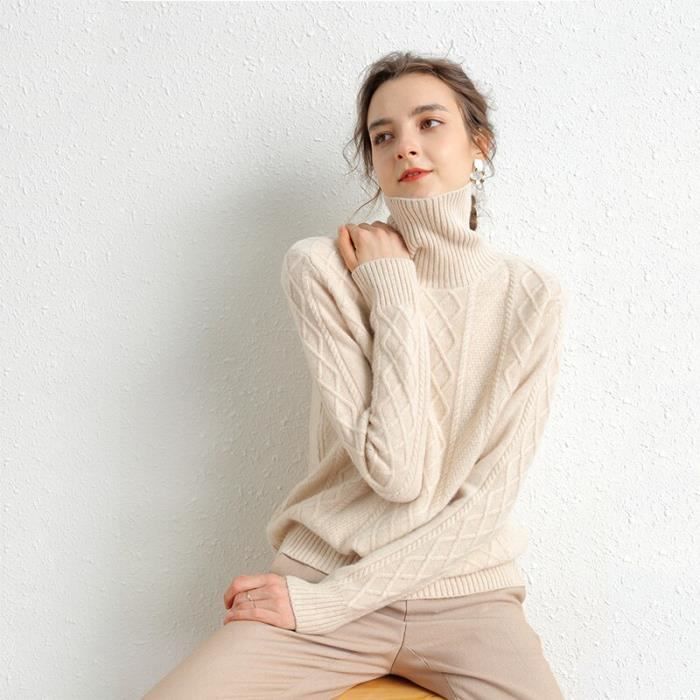 Pull En Cachemire Femme Col V - Pull Tricoté 100% Laine Cachemire Ample Automne Hiver - Doux Et Chaud