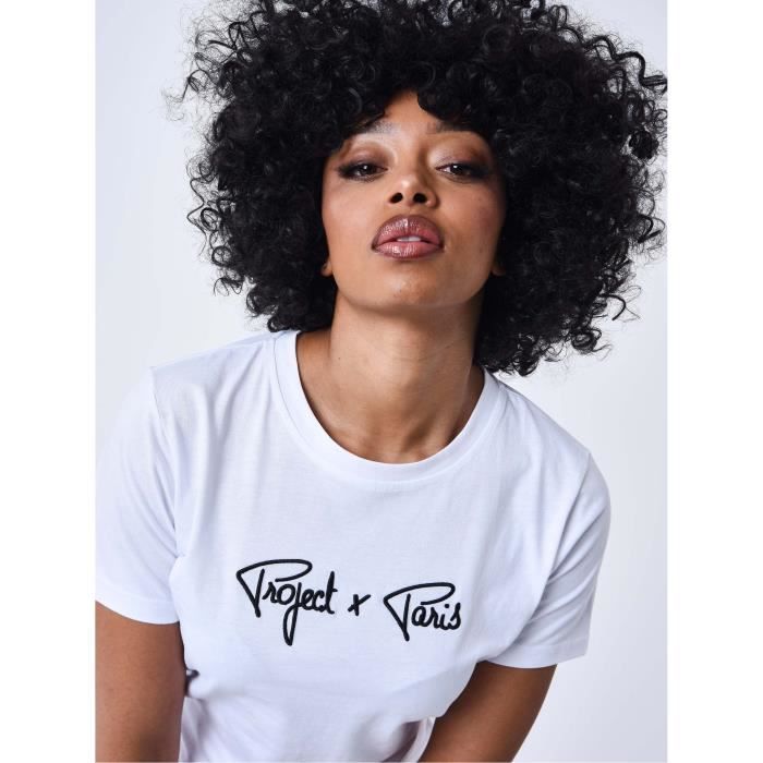 PROJECT X PARIS - Tee-shirt basic broderie logo signature - Femme