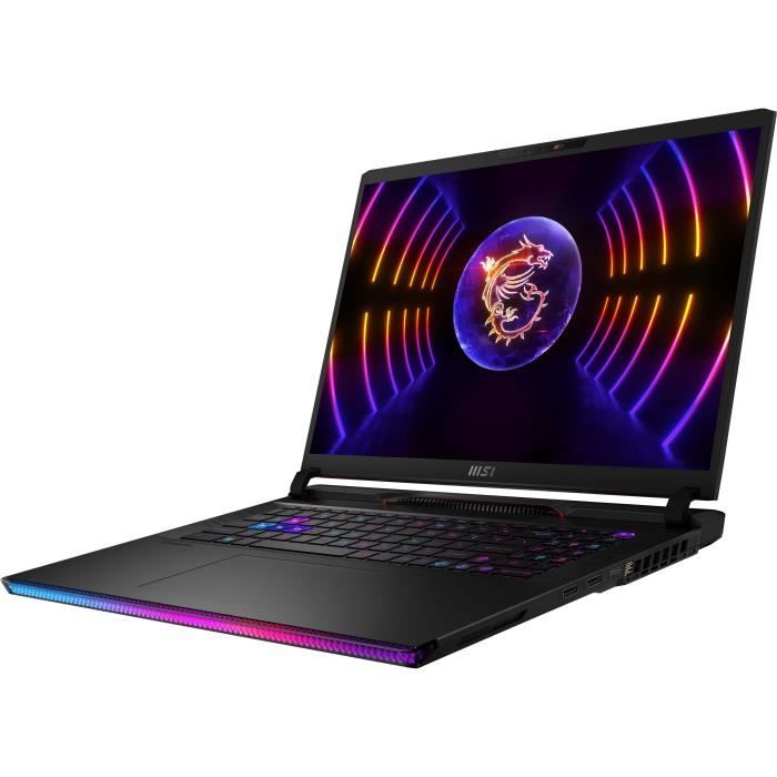 PC portable Gamer MSI Raider GE78HX 13VH 010FR 17 QHD 240Hz Core i9 13950HX RAM 64Go 2 To SSD RTX4080 12Go Win 11 Pro
