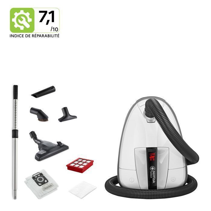 Aspirateur NILFISK Select Allergy - HEPA 14 - Blanc - 2L - 6400g