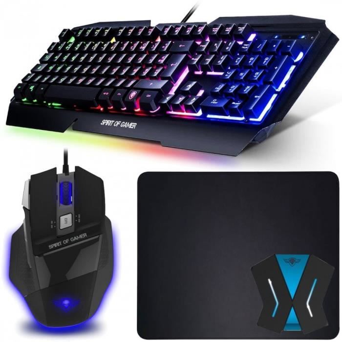 Pack Clavier Souris PS4 ProK5 RGB et Convertisseur Cdiscount