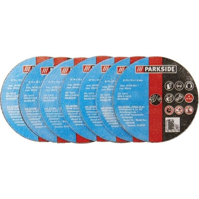 Disque Diamanté à Tronçonner Parkside 230 Mm - Lot PDTS 2 A1 - Neuf Sous Emballage