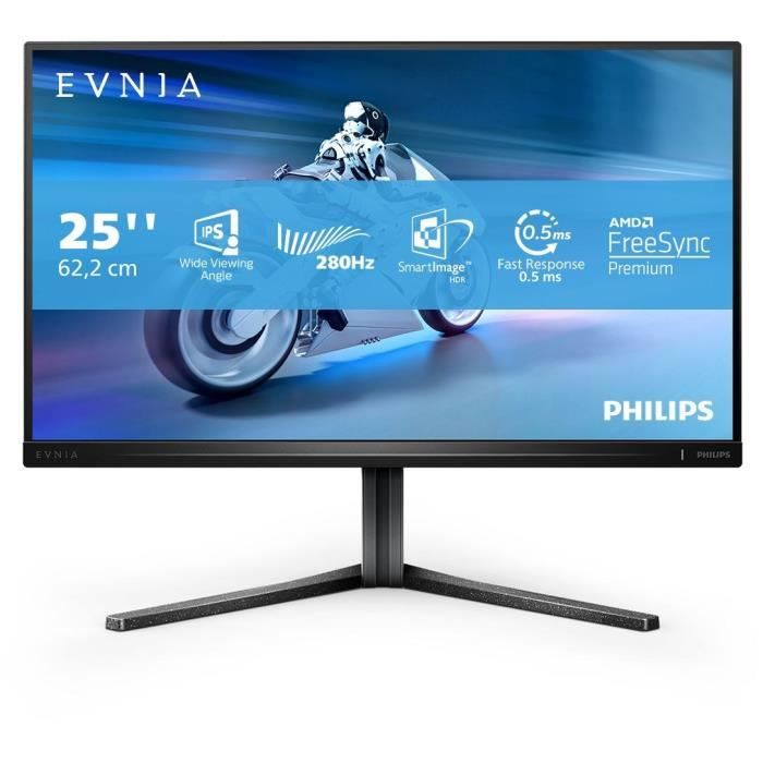 Ecran PC Gamer – PHILIPS – 25M2N5200P – 245 IPS FHD 1920 x 1080 – 05ms – 280Hz – HDMI DP – Ajustable en hauteur