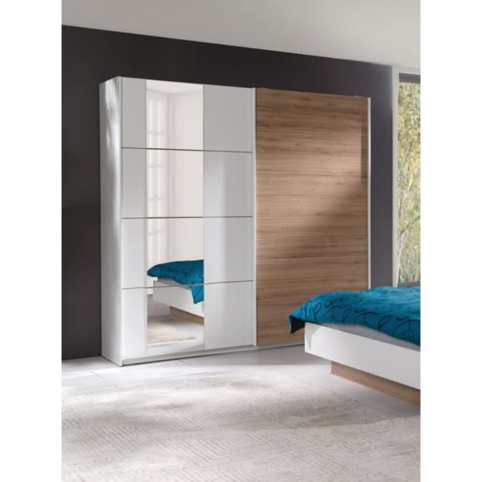 Armoire Garde Robe Artur 200 Cm Deux Portes Coulissantes