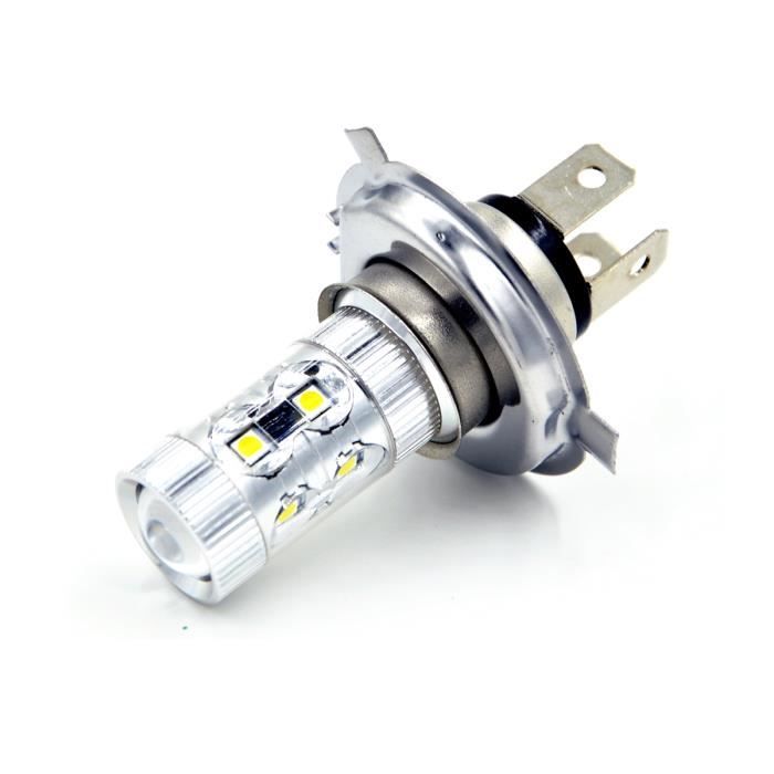 H4 Dc 12 24v 60w 650lm Ampoule Led Blanc Phare Lampe