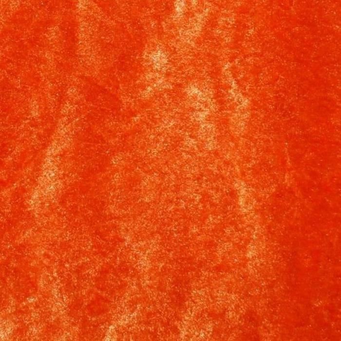 Orange Velours/Velour Tissu/Matière 150 cm large 