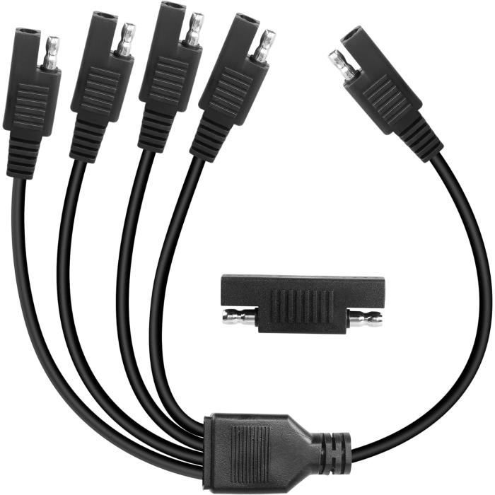 AAOTOKK Câble Séparateur SAE Y SAE 1 à 2 Alimentation CC SAE Câble