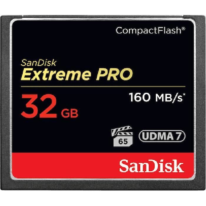 Carte mémoire Compact Flash SANDISK Extreme Pro 160Mbps