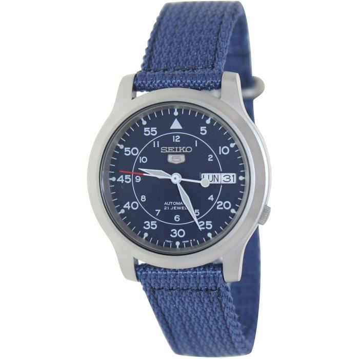 Montre Bracelet SEIKO 5 Automatique SNK807K2 Hommes Bleu Tissu Robe  automatique Montre V76ZU , - Achat/vente montre Bleu - Cdiscount