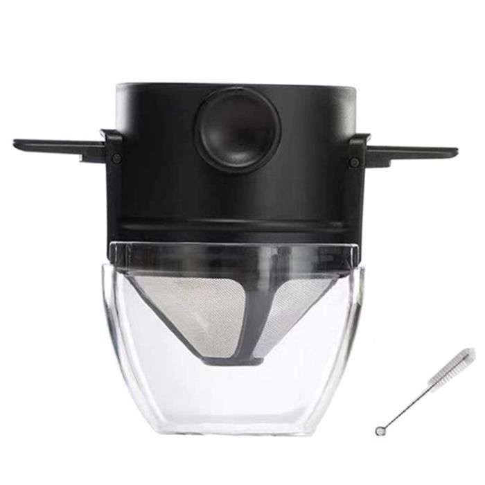 Goutteur Filtre à Café Réutilisable En Acier Inoxydable 304 - Dripper Portable Sans Papier