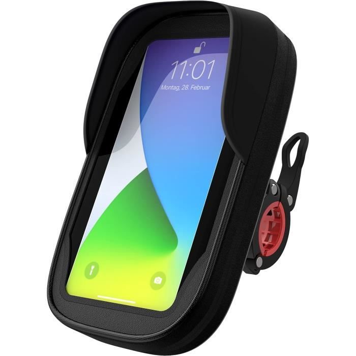 PLAUSO Support Téléphone vélo Étanche,Sacoche de Cadre Guidon vélo,Portable  Rotatif à 360° pour iPhone 13-12-11, Samsung[S76] - Cdiscount Sport