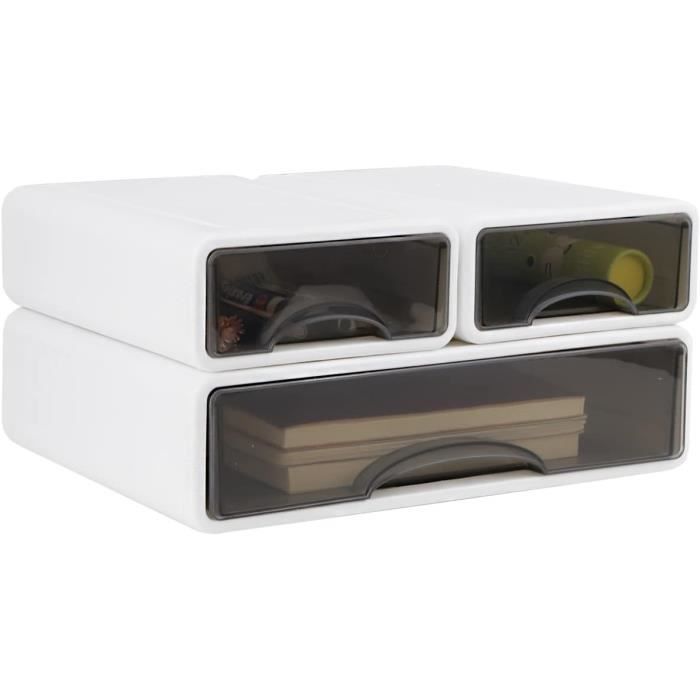 Tiroir de rangement empilable omega 11l (lot de 3