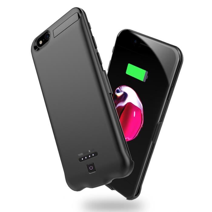 Juboty Coque de Protection Fine pour iPhone 7 8 3000 mAh Compatible avec iPhone 7 8 Power Bank Chargeur de Batterie Rechargeable 3000mAh-Red 