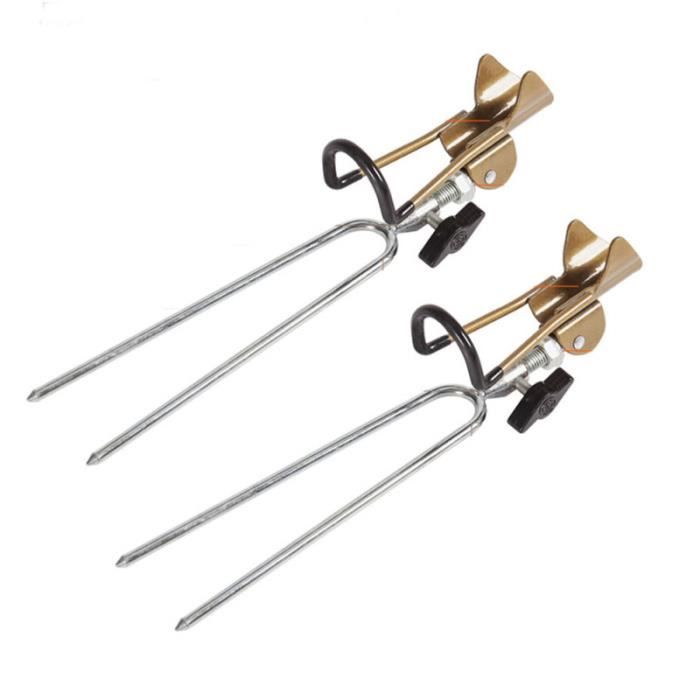 Lot De 4 Repose-Cannes à Pêche En U – Support Poignée Tige ABS + Inox Pour Cannes Match, Bank Stick, Rod Pod, Pêche à La Carpe
