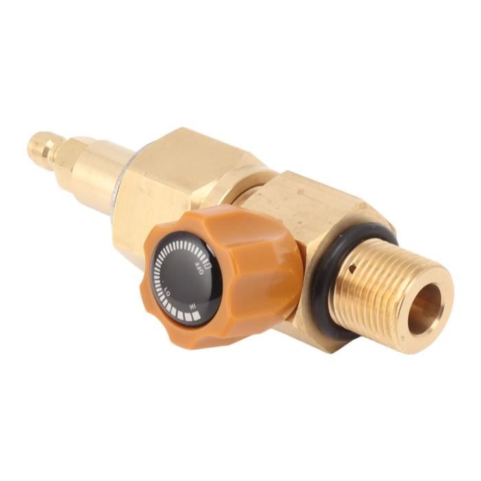 Adaptateur De Remplissage Plongée : Convertisseur Valve DIN Vers étrier - Laiton Chromé - 300 Bar