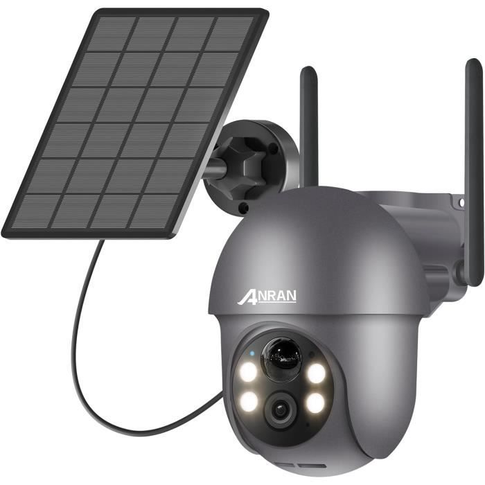QLPP Caméra Solaire 1080P HD 4G, Caméra de Surveillance Solaire