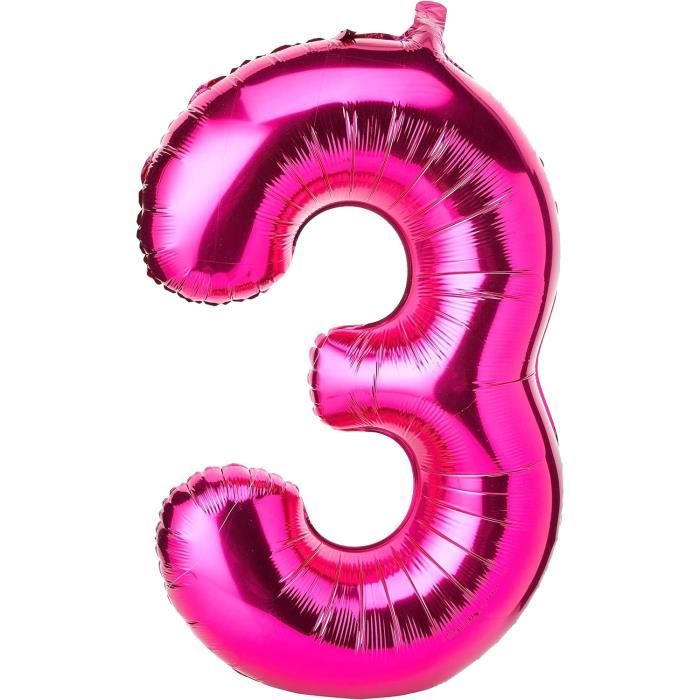 Ballons Anniversaire 20 Rose - 100Cm - Ballon Chiffre 20 Numéro 20