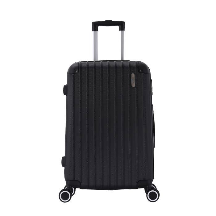 valise cabine trolley taille 55cm - trolley adc "ray" rigide 4 roues abs