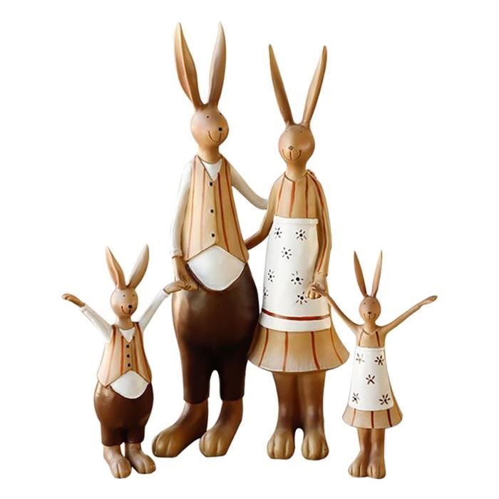 BOXOB 70pcs Mini Lapin Lumineux, Figurine en Résine Miniature Brillant dans Le Noir pour Bricolage, Fête de Pâques, Décoration d'Intérieur (7 Couleurs