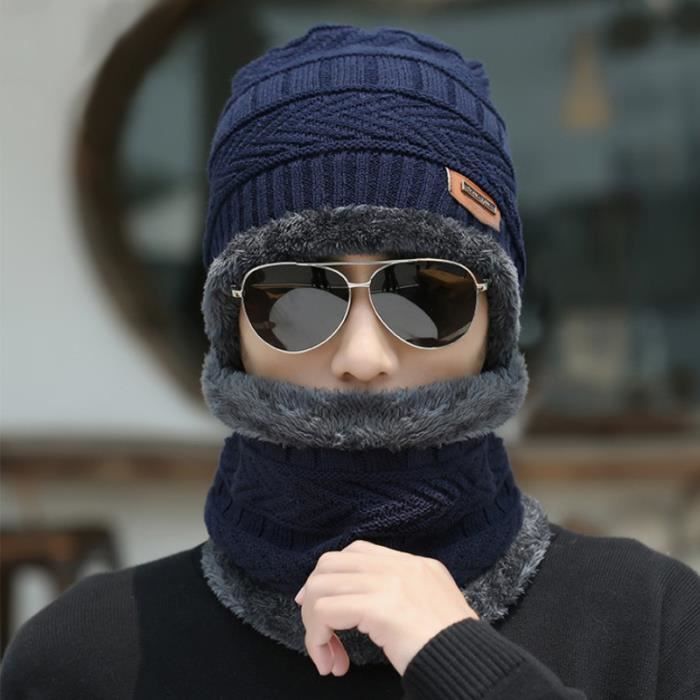 Ensemble bonnet et écharpe pour femme 3 pièces, cadeau de noël