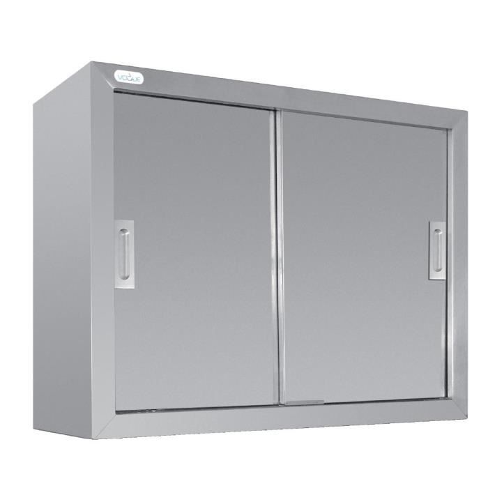 Armoire Suspendue en Inox - Vogue - Profondeur 300 - 1 étagère centrale et 1 tablette réglable Armoire Suspendue en Inox - Vogue - Profondeur 300 - 1 étagère centrale et 1 tablette réglable