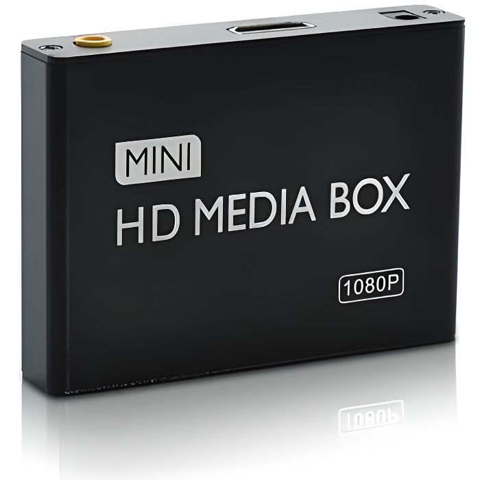 Media Center Lecteur Tout Format Full HD 1080p Disque Dur Carte SD et