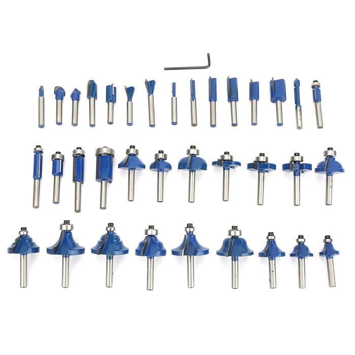 Bestgle 4 Pcs Fraises Défonceuse Coins Arrondis - Set De 4 Outils Pour Bois