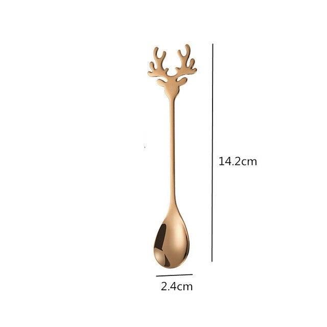 Cuillère à Café Mini Chat En Acier Inoxydable à Suspendre Pour Tasse à Thé, Gadget De Cuisine