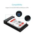 Boîtier ORICO Disque Dur 3.5' USB 3.0 à SATA supportant Jusqu’à 10 to [Supporte UASP] sans Outils-Noir LBQ94-1