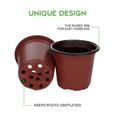 Jardiniere - DOITOOL - Pots de fleurs en plastique pour plantes - Marron - léger-1