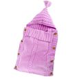 ROCK Nid d'ange - Gigoteuse bébé-Sac de couchage bébé-Enveloppez la couverture d'emmaillotage en tricot-(0-6 mois)-Violet-1