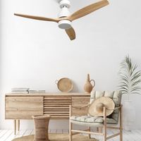 Mellerware - Ventilateur De Plafond Avec Lumière Brizy Bright Outdoor Ip24 45w Ultra Silencieux 6 Vitesses 132 Cm Diametre 92221320