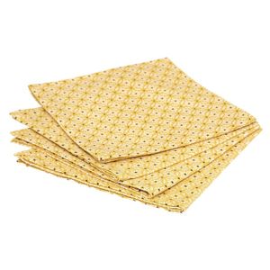 Lot De 6 Serviettes De Table En Tissu 45x45 Cm - Coton Et Lin - Lavables - Jaune - Déco Table Mariage, Anniversaire, Quotidien