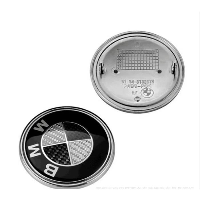 Emblème BMW Compatible 51148132375 - 82mm Argent | Pour Capot, Coffre | Résistant UV Et Imperméable