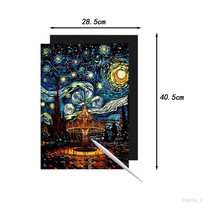 Peinture à gratter pour faire des dessins et messages cachés - Peinture à effets pour loisirs créatifs et activités manuelles