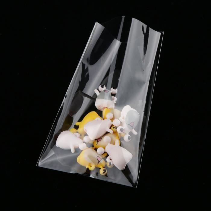 100 Sac plastique transparent cellophane 400 x 600 mm 100 microns  compatible alimentaire emballage en sachet poche de rangement sacs  cellophanes