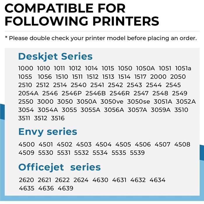 Compatible HP 301 XL Cartouches d'encre pour HP Envy 4500 4504 4505 4507  5530 , HP Deskjet 2540 2542 2510 1510 1512 3059A - Cdiscount Informatique