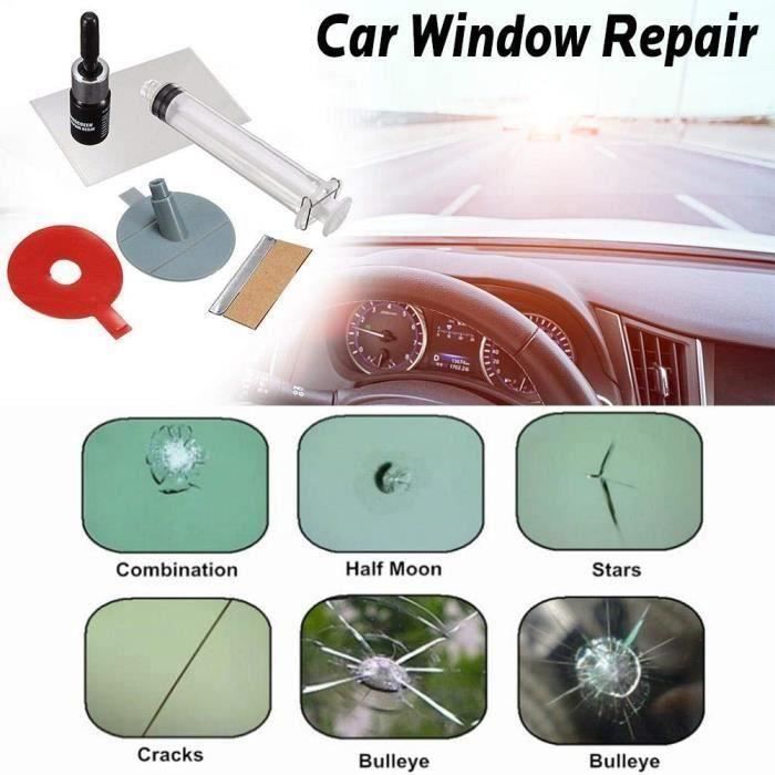 Kit réparation réparation verre fissuré pour fenêtre voiture Ensemble  rayures F0