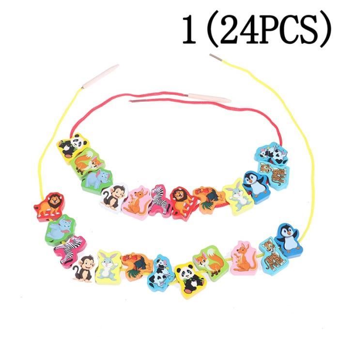 Jeu De Filetage Jeu Éducatif Jouet Cadeau, 42 pièces Jouets de Filetage