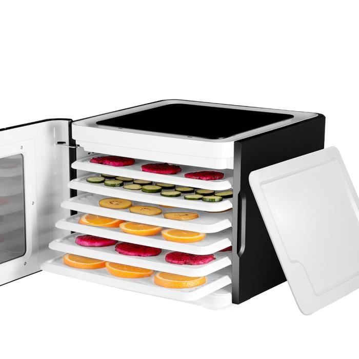 Déshydrateur Alimentaire 5 Plateaux - 400W - Minuterie 72h - Pour Fruits, Légumes, Viande Et Herbes