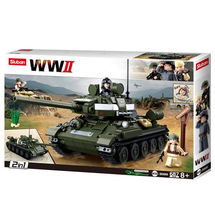 WWEI Technique - Char militaire 2056 pièces WW2 Army 99 - Jeu de