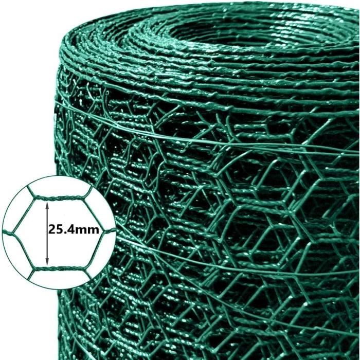 Amagabeli 1M x 25M Grillage Voliere à Poule Cloture Jardin 13mm Amagabeli 1M x 25M Grillage Voliere à Poule Cloture Jardin 13mm