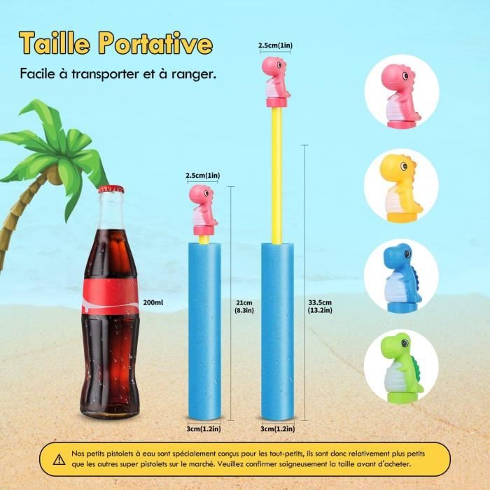 Lehoo Castle – Pistolet à Eau En Mousse – Set De 12 – Portée 10 M – Pour Piscine, Plage, Jardin